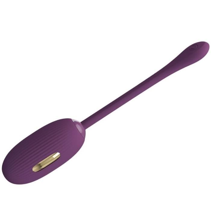 Œuf vibrant - PRETTY LOVE - DOREEN - Rechargeable - Silicone violet - 12 fonctions de vibration