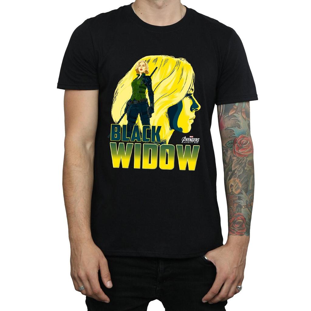 Avengers Infinity War Mens Black Widow Cotton T-Shirt