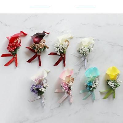 Brooch Bouquet Wedding Corsage Dance Handmade Brooch Groom Boutonniere Bride Party Simulation