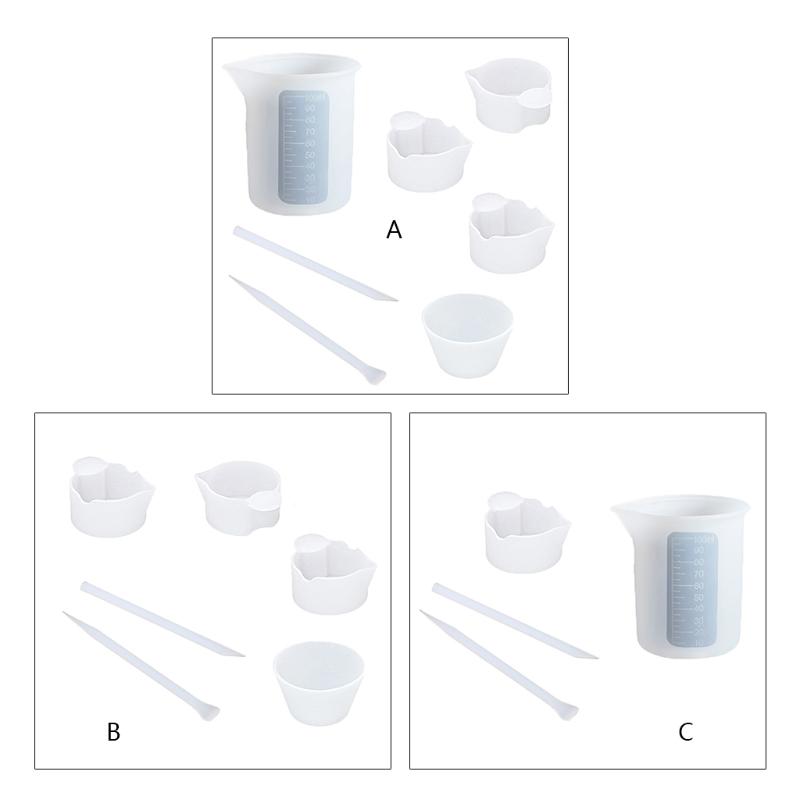 Resin Glue Tools Set Silicone Stirrer Stirring Rods 100ml Measuring Cups Mixing Cup Card Slot Cup Dispensing Cup