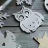 Nordic Creative Christmas Owl Shaped Wooden Hanging DIY Handicrafts Birthday Party Decoration Unique Home Decor