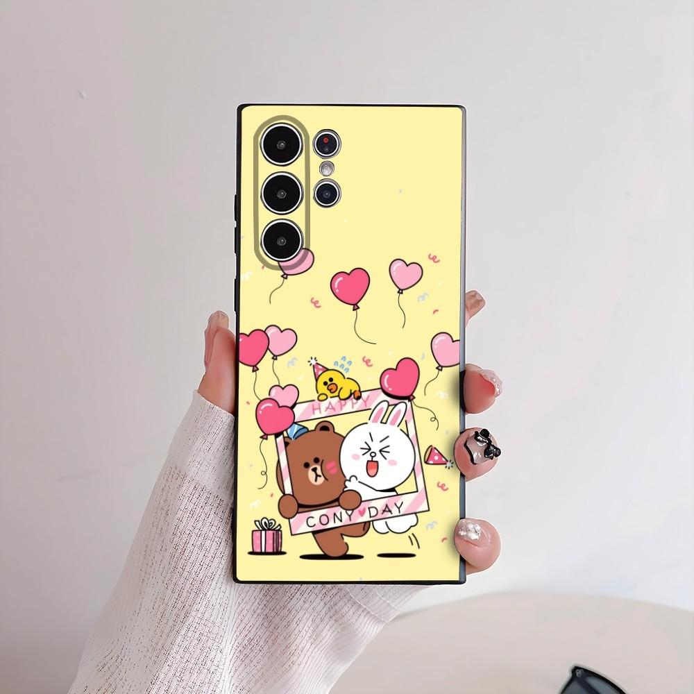 L-Line F-Friends Lovers Phone Case For Samsung Galaxy S25 S24 S22 S23 Ultra S21 S20 Plus 5G Frosted Non-Slip Full Cover Case