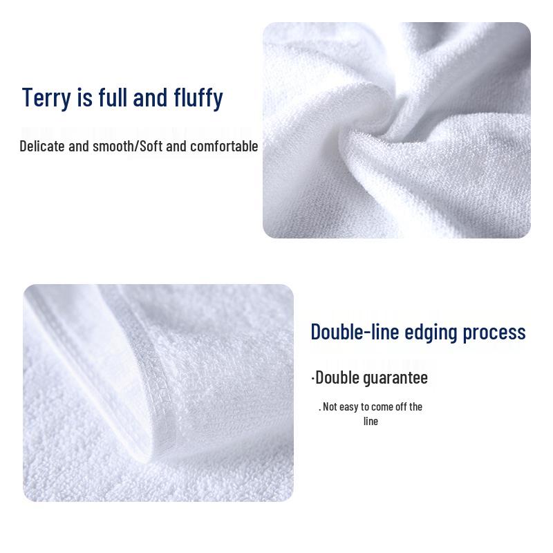 Luxury Pure Cotton White Bath and Floor Towels - Extra Large, Thick, and Absorbent for Hotels and Spas