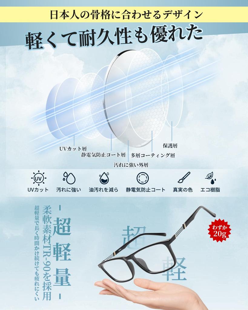 [CEETOL] Prescription Glasses for Myopia, High-Elasticity TR-90 Lenses, Stylish, for Men and Women, with UV Protection, Clear, Thin Lenses, Lightweigh