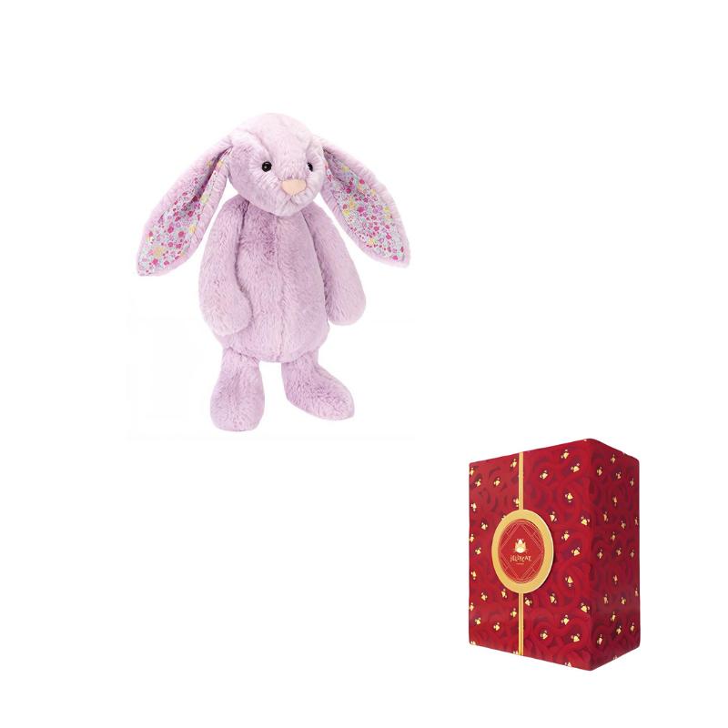 Jellycat Bonnie Rabbit Series Floral Purple Jasmine Soothing Doll Plush Doll 31cm High