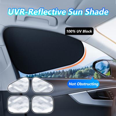 4-Layer Thicken Car Side Sun Shade Electrostatic Side Window Sun Visor Foldable Summer Uvr-Reflective Heat-Insulation Sunshade