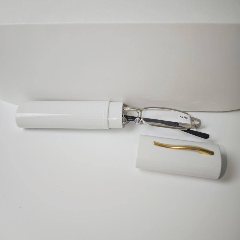 Latest Pen Holder Blue Light Filtering Reading-purpose Glasses Men's Fashionable High-definition Ultra Lightweight Portable Glasses Diopters To +4.0
