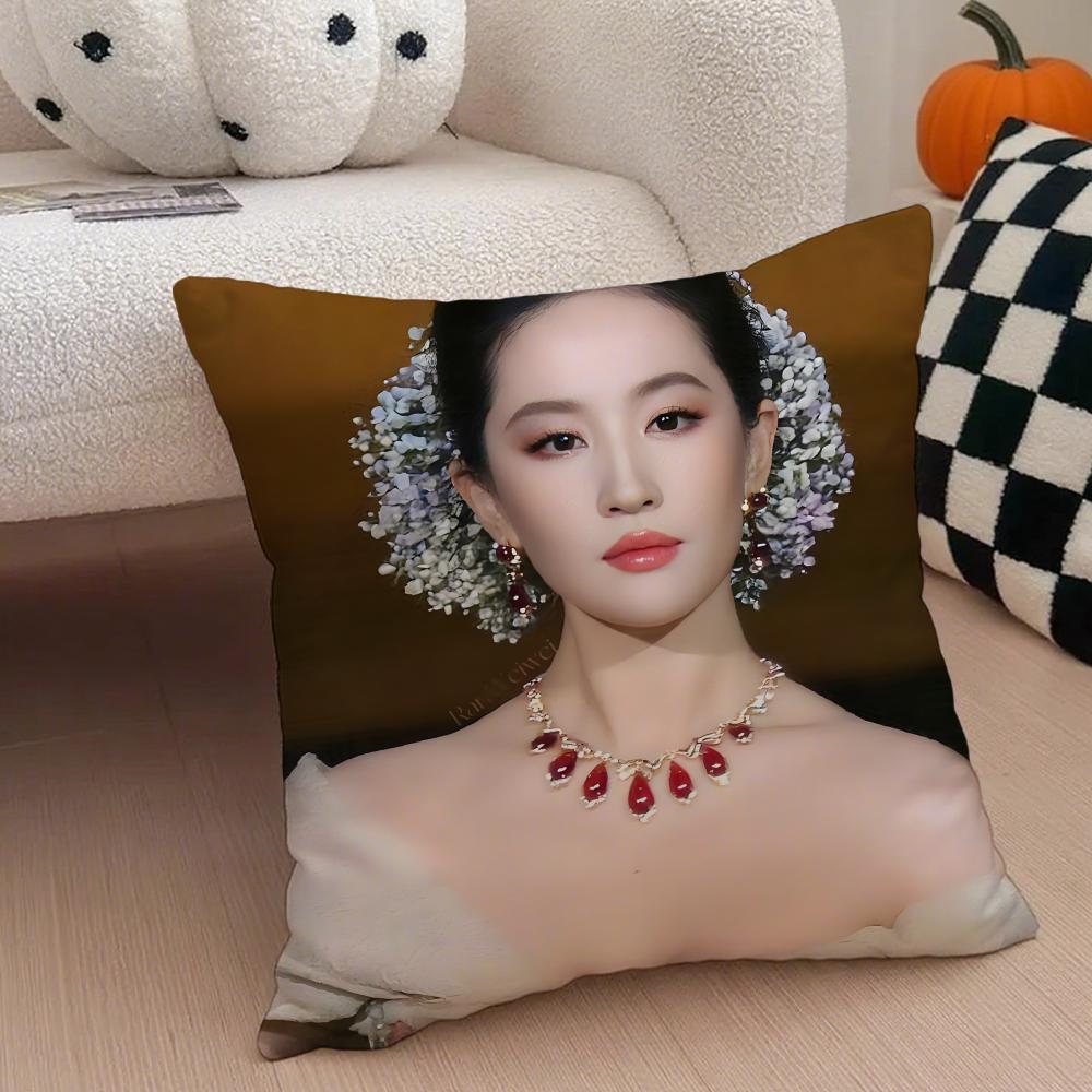Elegant Beautiful Star LLiu Yifeixixis Cushion Cover Throw Pillow Cover Hidden Button Durable Polyester Chair Cushion