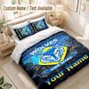 Custom Name Bedding Set 3 PiecesWarrington Wolves FC Print Duvet Cover + 2 Pillowcases Soft Bed Decor