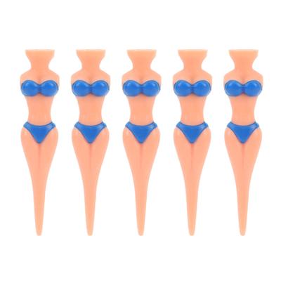 5 Stück Golf Tees Kunststoff Anti-Rutsch Damen Bikini Mädchen Golf Übungs-Tees für Golftraining Blau