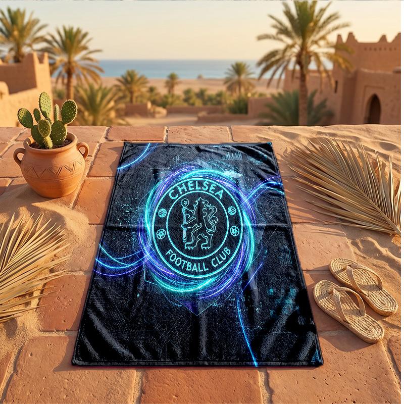 Asciugamano da Spiaggia in Microfibra con Stampa Chelsea FC Asciugatura Rapida Assorbente Grande Asciugamano per Spiaggia Nuoto Viaggio