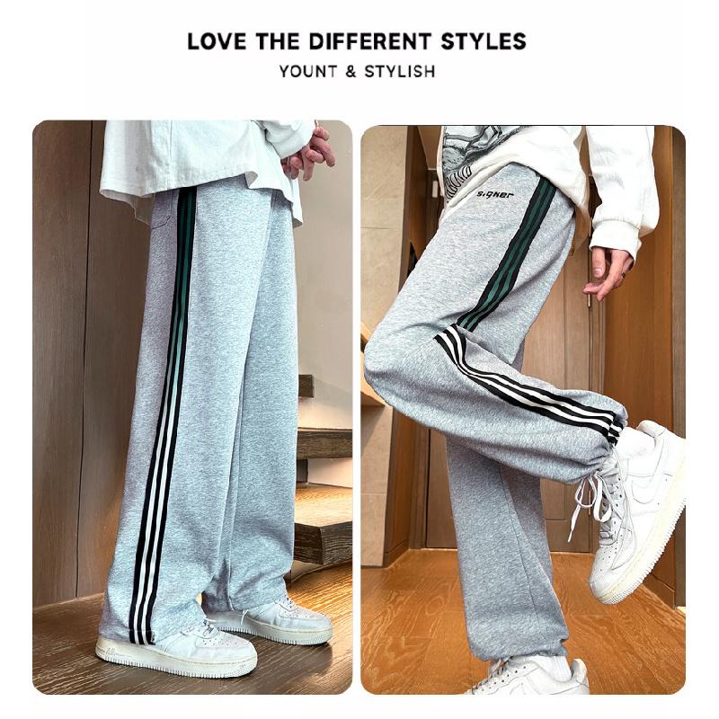 2026 New Casual Pants Loose Long Pants Straight-Leg Pants Men's Versatile Sports Pants
