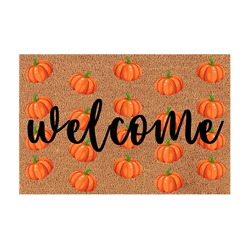 Terror Halloween Doormat Creativity Horror Witch Ghost Pumpkin Printed Halloween Party Area Rug Kitchen Mat Home Rugs