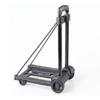 2 Rounds Folding Hand Truck Black Small Lightweight Cart Portable Telescopic Dolly Backpack Luggage Travel Moving Shopping Cart
