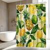 Tropical Fruit Shower Curtain - Waterproof And Anti Mold, Vibrant Pineapple And Citrus Design, Fresh Decoration