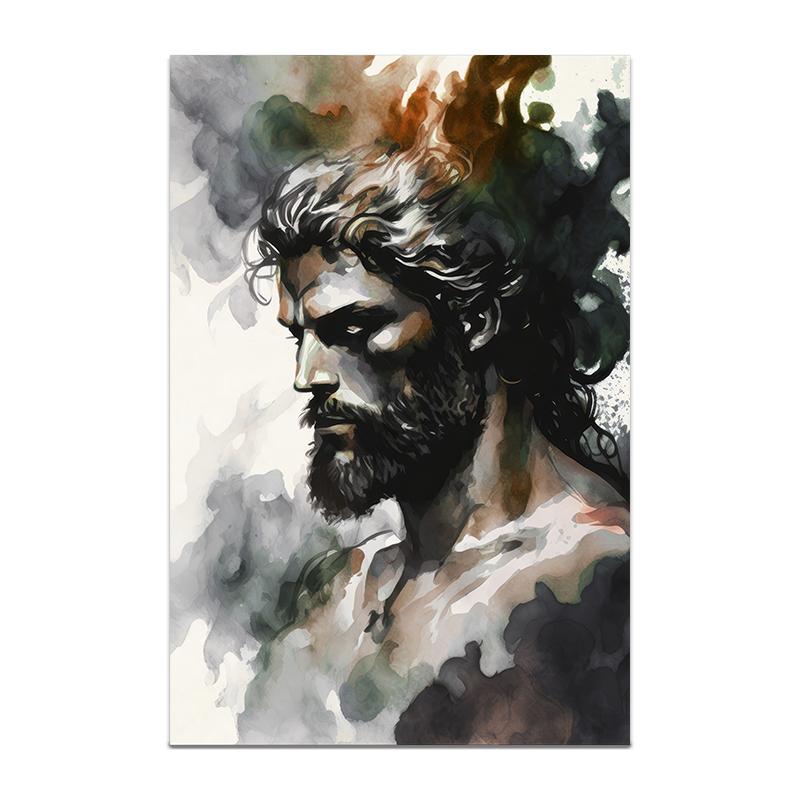 Abstract Figure Statue Canvas Painting Wall Art Watercolor Posters Print for Living Room Home Decor Unframed