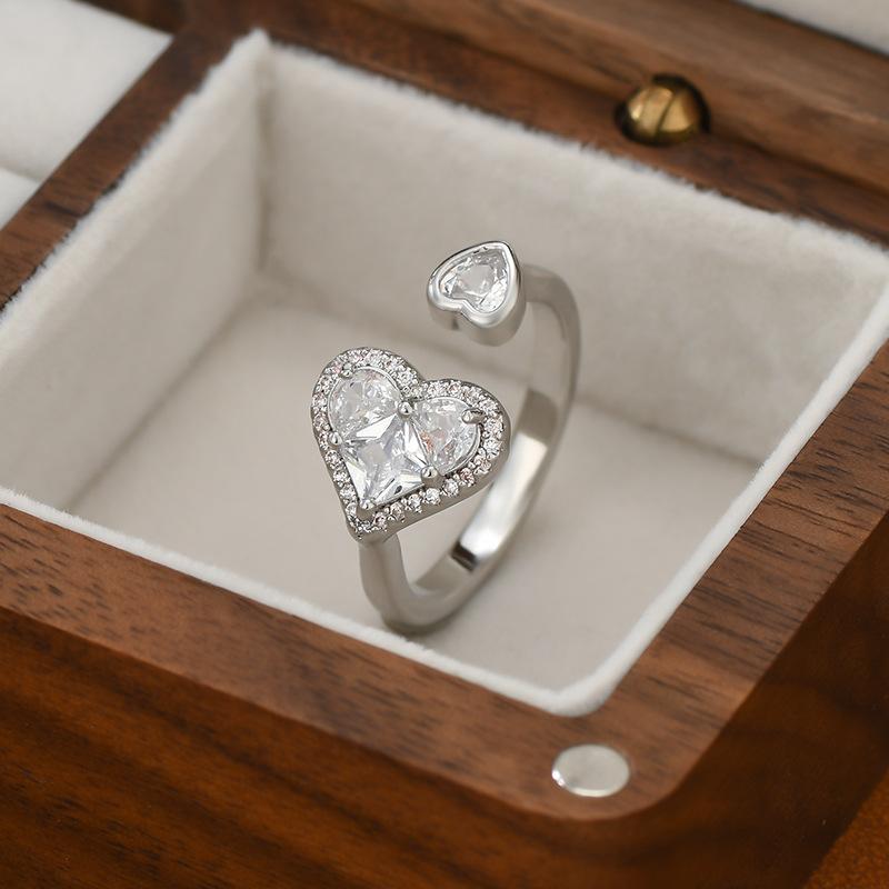 Nastavitelný dámský prsten Prsten lásky Módní Osobnost Jednoduchý Čistý Ins Styl Dívčí Letní Plážová Dovolená Šperky Prsten na prst Svatba Party Šperky