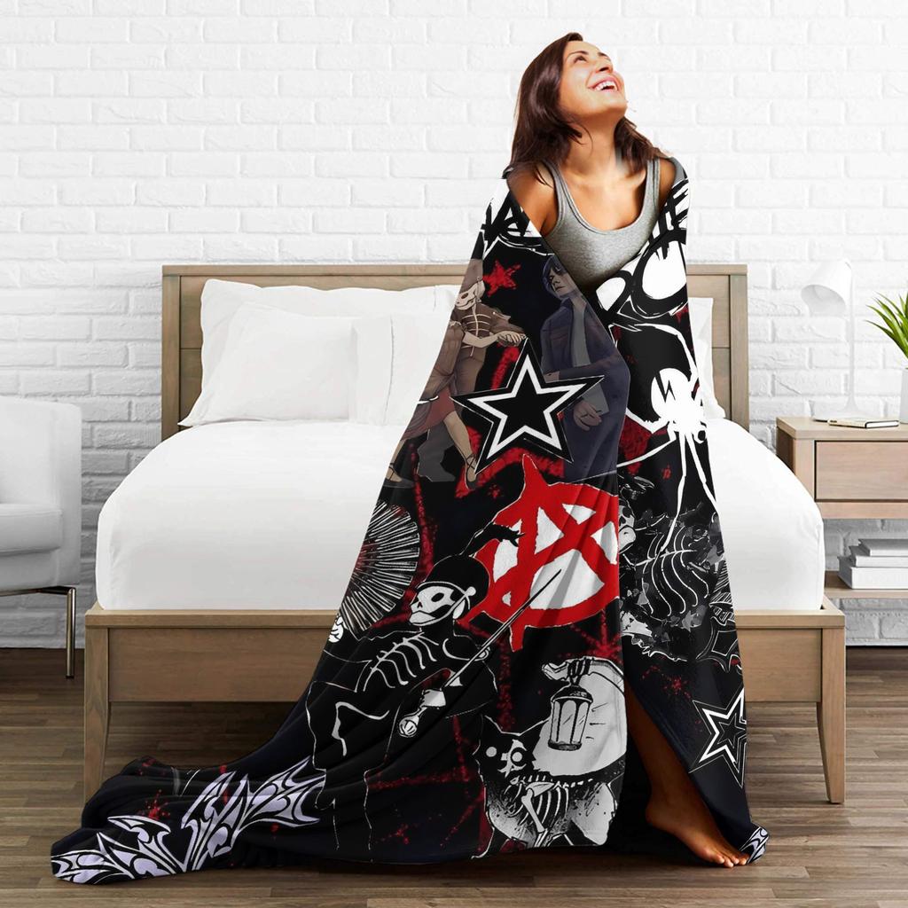 My Chemical Romance Danger Days Spider Blanket Quality Super Warm Throw Blanket Winter Decorative Bedroom Graphic Bedspread