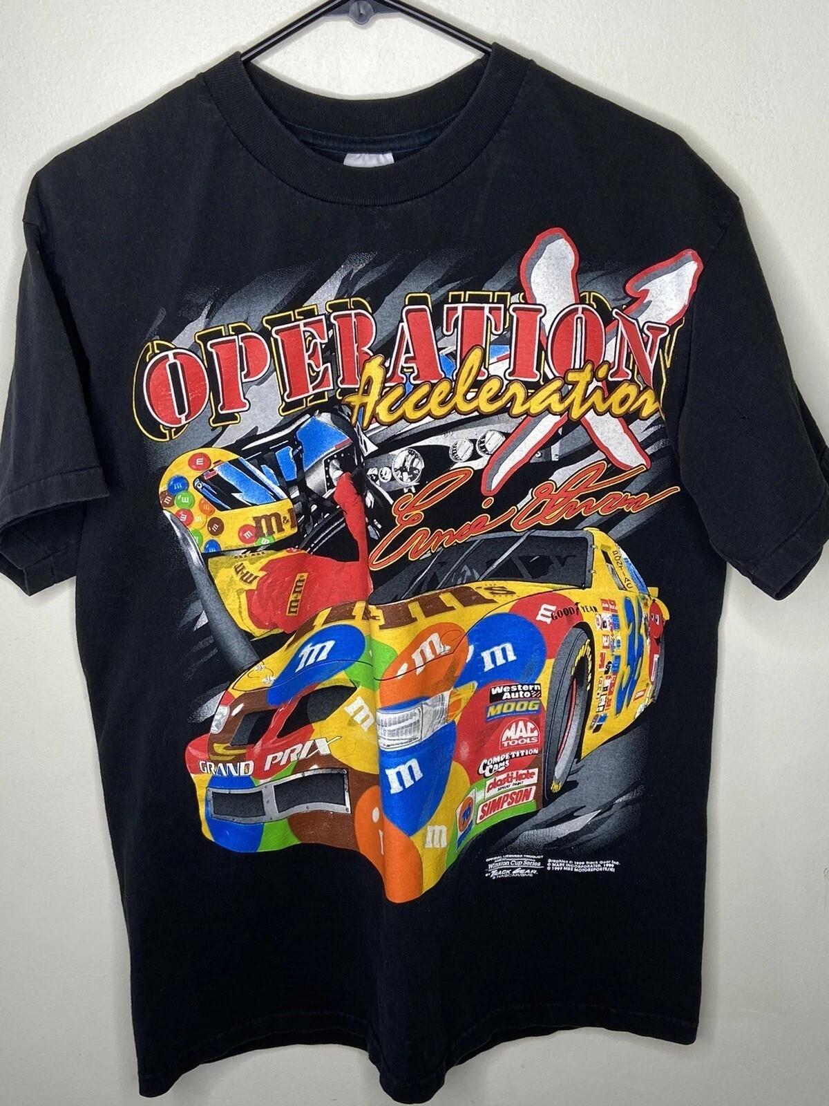 Rare 1999 Ernie Irvan MM NASCAR remake Black T shirt S-5XL XXXXL