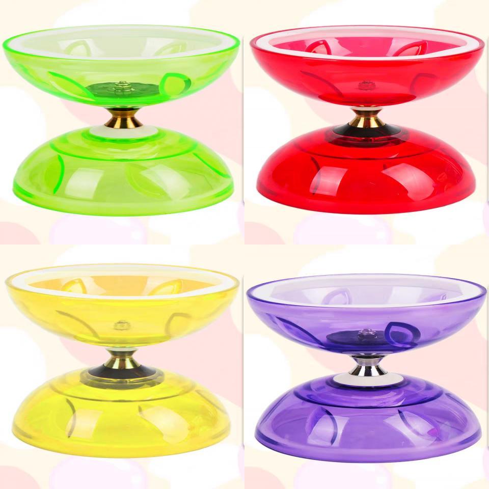 Traditional Plastic Diabolo With Triple Bearing For Kids And Seniors Educational Toy Set