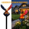 Solar Resin Eagle Lawn Lamp Outdoor LED Ground Light Patio Decorative Lamp Eagle Figurine Stake Lights Memorial Day Decor Gift