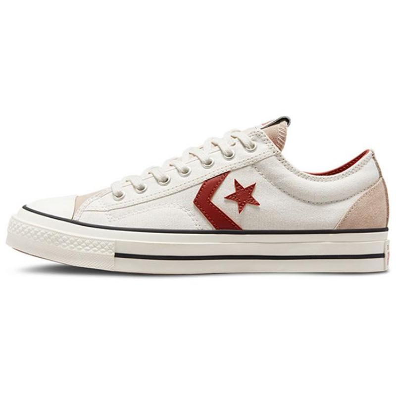 

Converse Звездный игрок 76 Ретро Повседневные Нескользящие Прочные Легкие Низкие Кроссовки для Мужчин и Женщин Белый и Красный 37.5