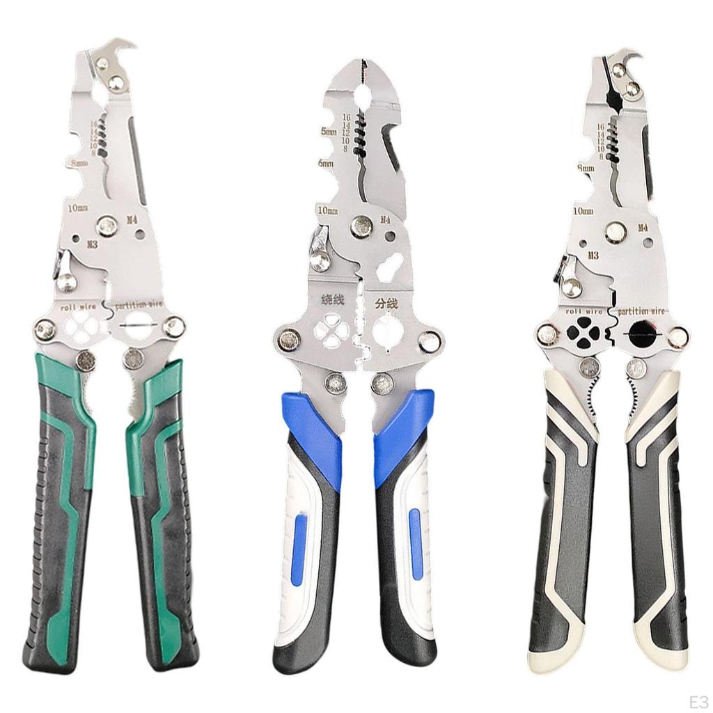 Foldable Wire Stripper Cable Cutting Tool Pliers Crimping for Clamping