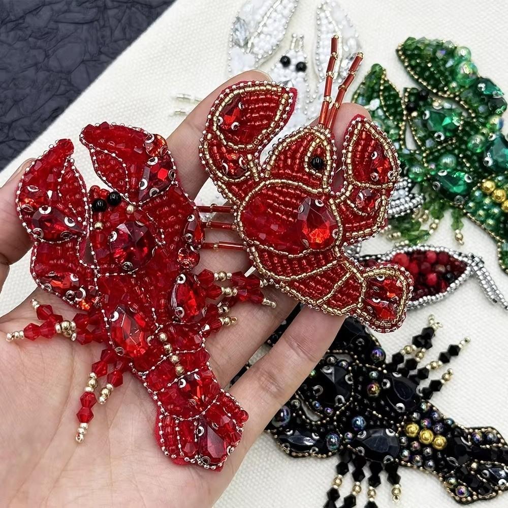 Iron-On Beaded Applique Sequin Applique DIY Patch High-Quality Fabric Sticker