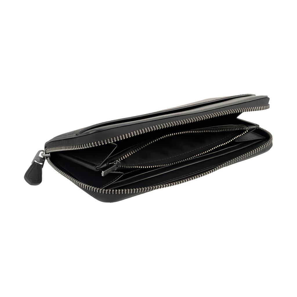 New COACH Accordion Wallet Coated Canvas With Smooth Calfskin Wallet Men's Bronze & Charcoal & Black CY405-QBMI5