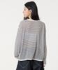 UNKNOWN PLANET Striped Long Sleeve Knit White