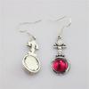 1 Pair Hook Earrings, Natural Garnet Main Stone Drop Earrings, Retro Ethnic Style Polished Smooth Earrings, Jewelry Gift