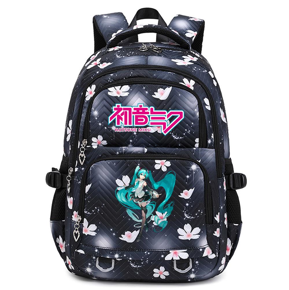 Anime Hatsune Miku Printed School Backpack Student Teenager Bookbag for Boy Girl Women Large Capacity Waterproof Backpack Travel Mochila Escolar
