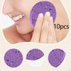 10 Pieces Face Cleansing Pads Facial Sponges Makeup Removal Wood Pulp Cotton Elastic
