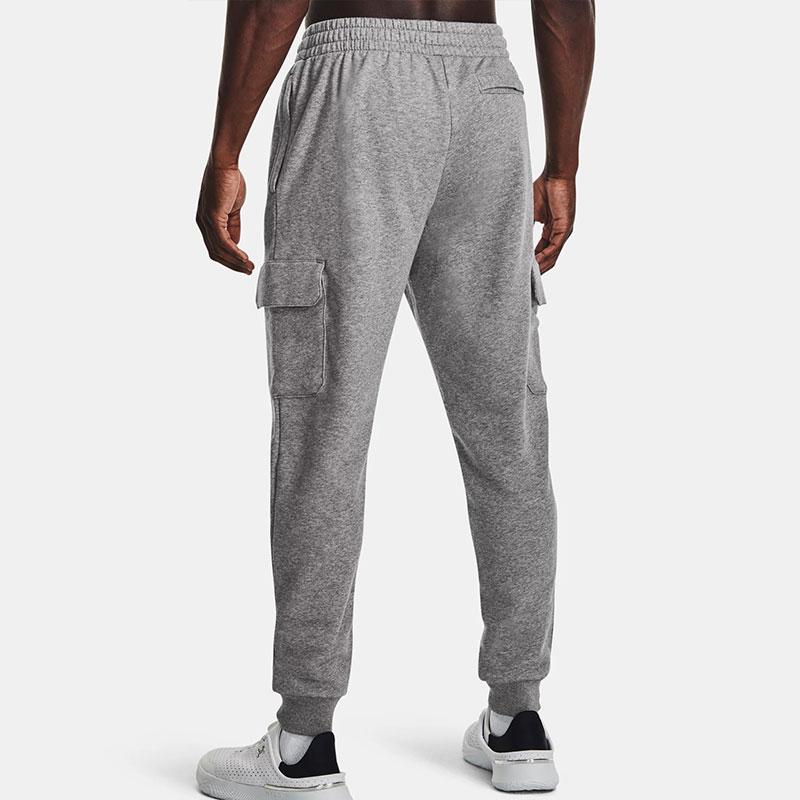 Under Armour Rival Fleece Cargo Joggers Men Bottoms Gray 1382134-026