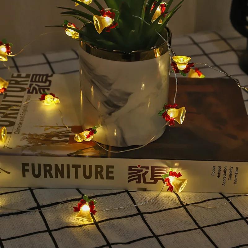 2m 20 Lights Christmas Lights Garland Santa Claus String Lights For Party Decorations Xmas Tree Decor New Year Gift 2025