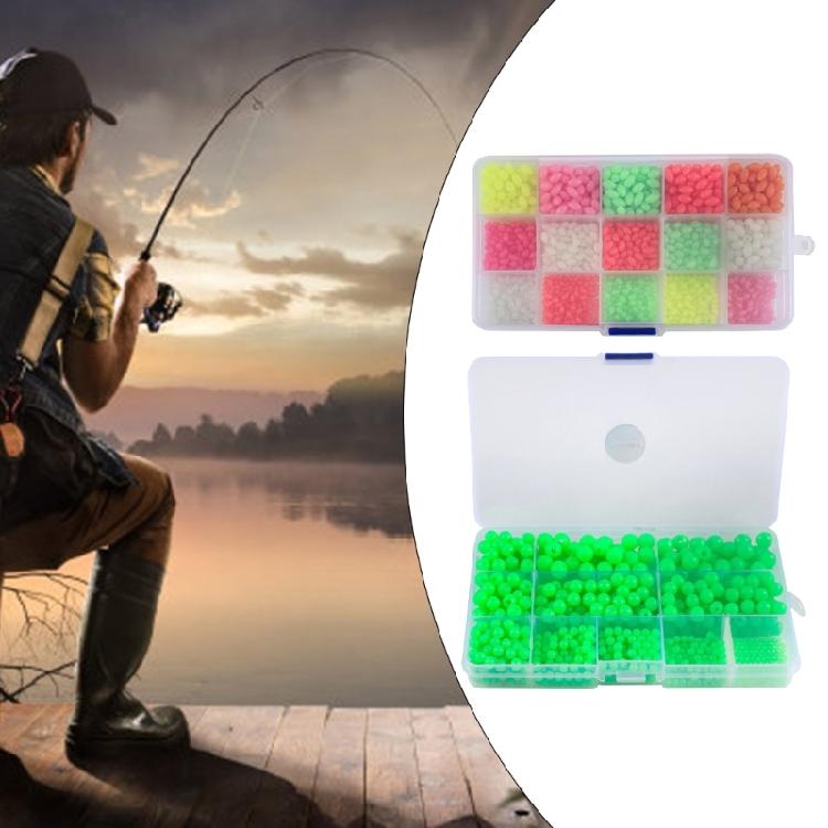 Fishing Beads Oval Round Shaped Hard Glow Eggs Beads Saltwater Fishing Tackle Punch Baits Rigging Beads