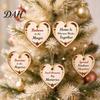 Christmas Gift Ideas 24 Days of Love Advent Calendar 2026, Pcs 2D Flat Acrylic Hanging Tree Decorations Heart Ornaments Countdown with Heartfelt