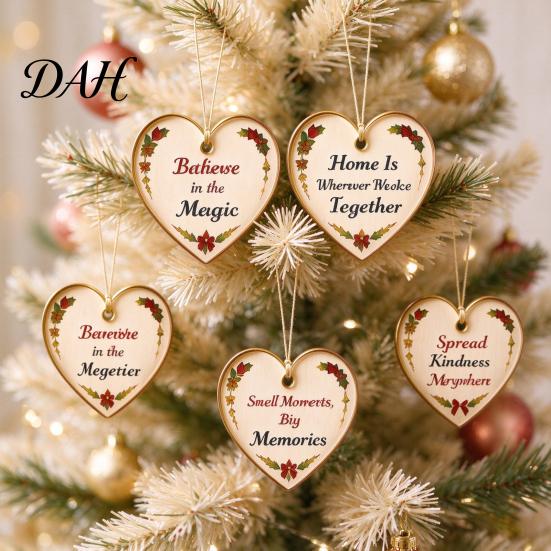 Christmas Gift Ideas 24 Days of Love Advent Calendar 2026, Pcs 2D Flat Acrylic Hanging Tree Decorations Heart Ornaments Countdown with Heartfelt