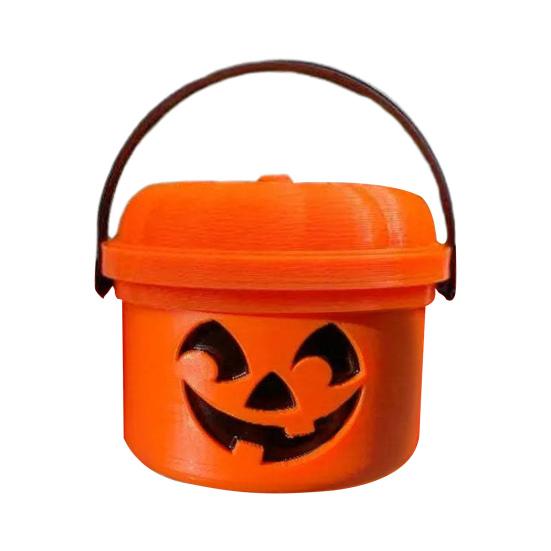 Mini Halloween Bucket Candy Holder Spooky Mini Bucket Figurines Trick or Treat