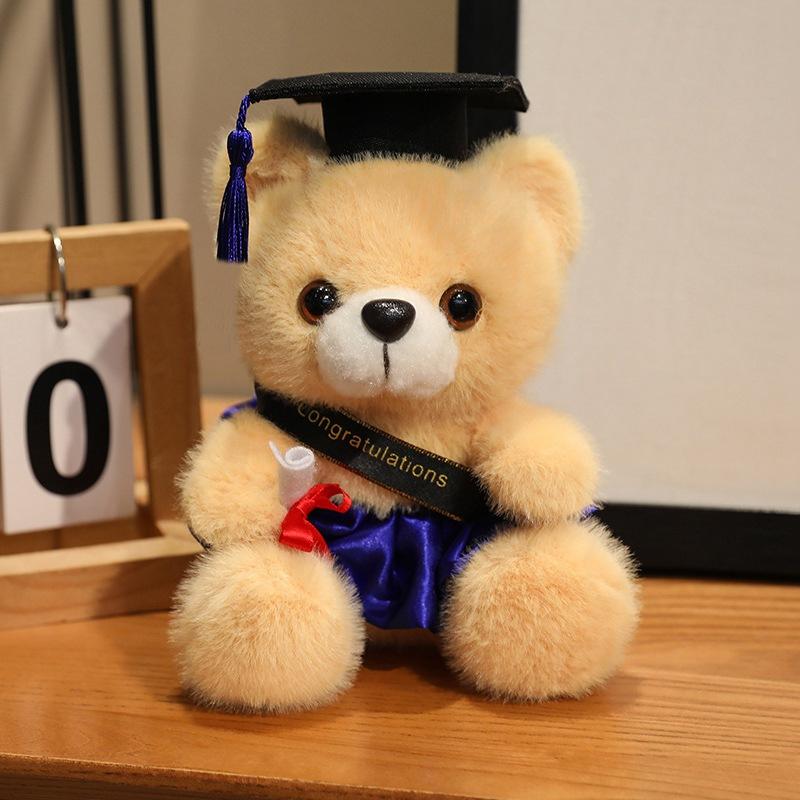 Dress Dr. Bear Doll Plush Toy Dr. Hat Bear Hug Bear Doll Ragdoll Graduation Gift