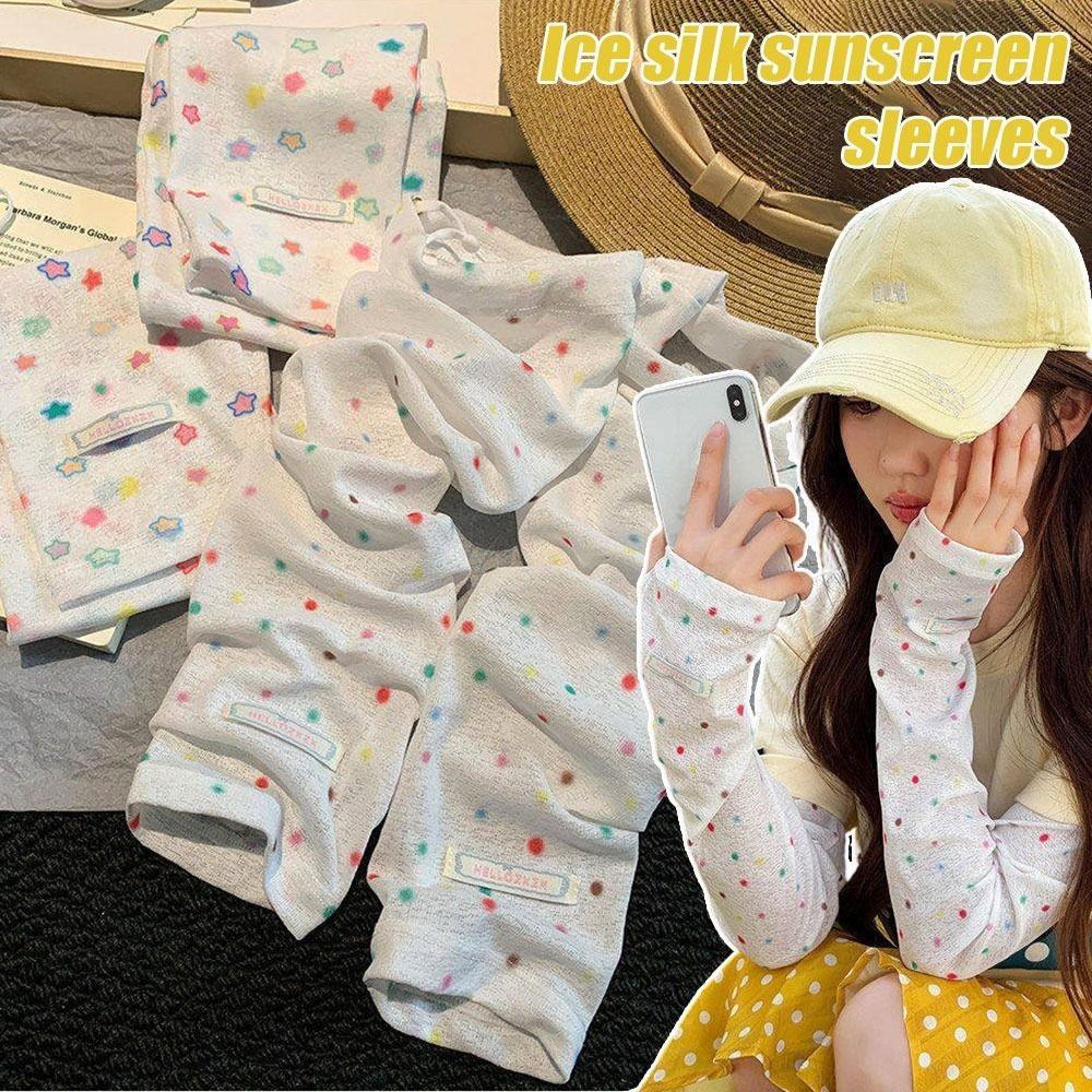 UV Protection Sun Protection Sleeves Thumb Hole Arm Covers New Cycling Sleeves Outdoor Activities