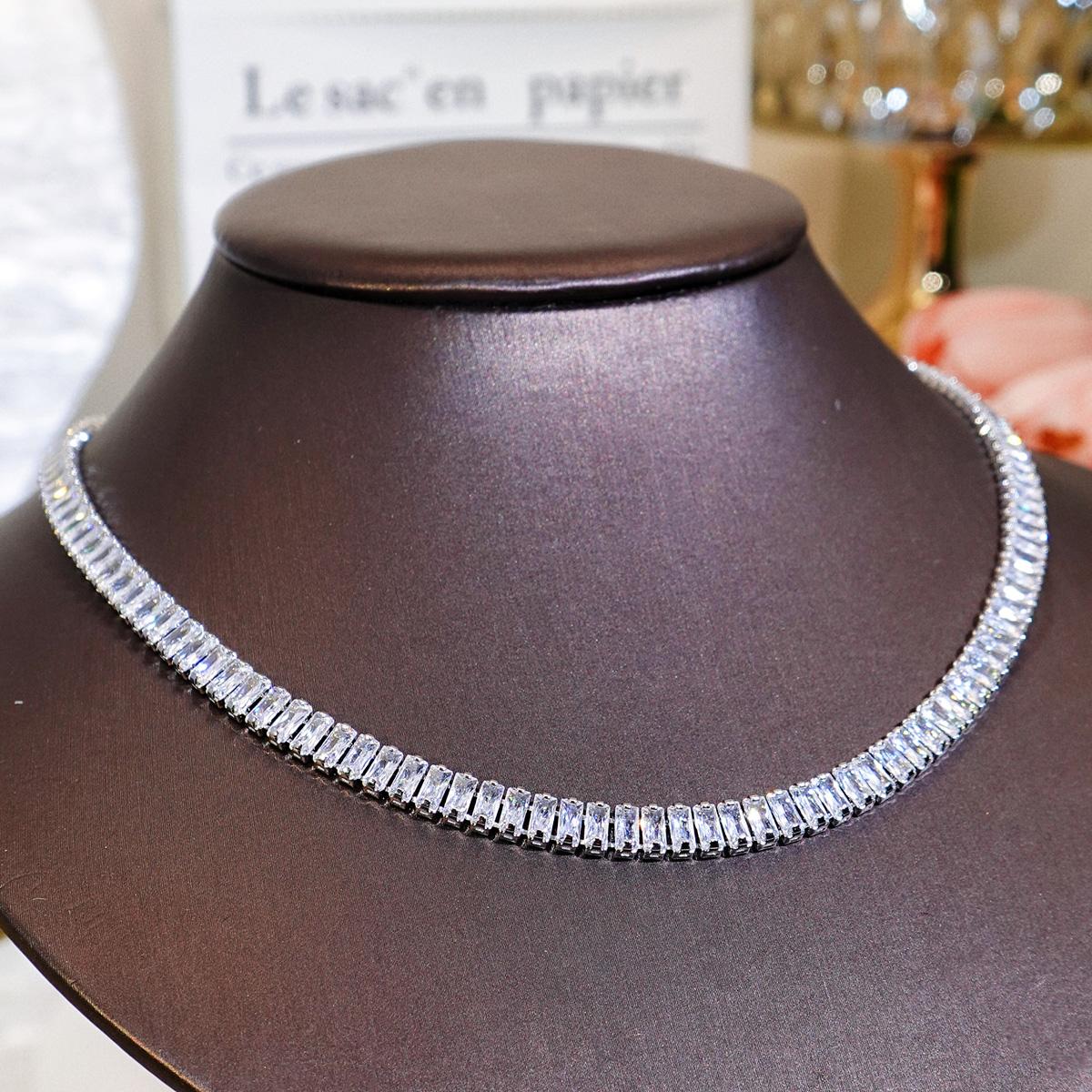 

CMM Хип-хоп Невыцветающий Цирконий Однорядное Европейское и Американское Хипстерское Личное Ожерелье Ключичная Цепочка Золотая или Серебряная Классическая Ювелирные Изделия серебряный