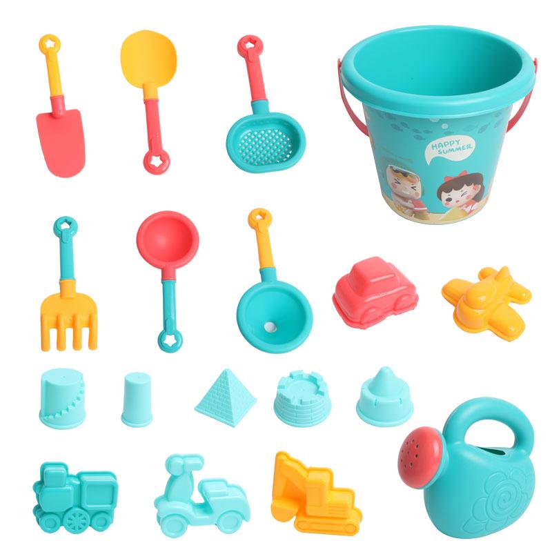 Children's Beach Toy Set: Bucket, Sand Molds, Shovel & Digging Tools for Sand and Water Play
