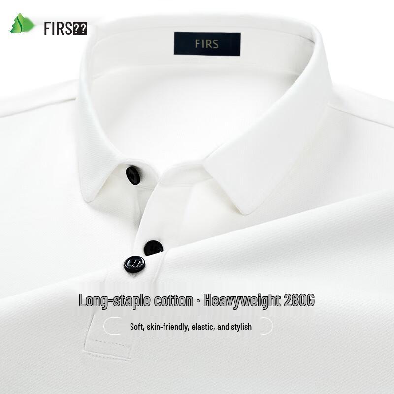 Men's Cotton Blend Long Sleeve Polo T-Shirt
