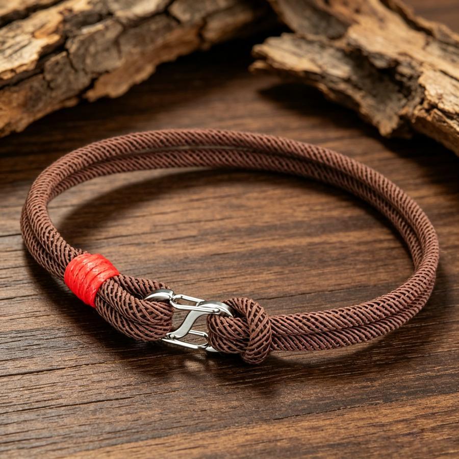 Unique Men Cord Bracelet Premium Selected 3mm Rope 7 Color Options Exquisite Stainless Steel Buckle Boyfriend Wrist Accessory