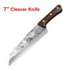 Carbon Steel Kitchen Knives Wooden Handle Cleaver Slicing Knife Hand Forged Blade Butcher Boning Knife Wood Handle Chef Knife