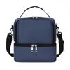 Borsa da picnic portatile a doppio strato Borsa da pranzo con isolamento termico per frigorifero Borse per alimenti Bento Contenitore da campeggio Dispositivo di raffreddamento per bevande