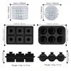 Ice Cube Mold Silicone Tray Easy Make Release Ice Ball Tools with Lid Funnel Perfect for Freezer Chilling Whiskey Parties Drinks