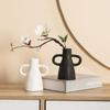 Simple Art Cutout Ceramic black Vase Living Room Dining Table Decoration Creative Amphora Special-shaped Vase Flower Home Decor