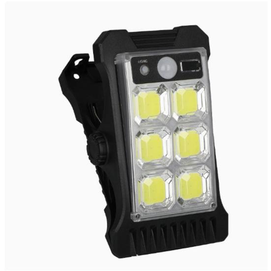 Solar Clip Light with Motion Sensor Intelligent Photosensitivity Outdoor LED Light for Garden And Camping No Wiring or Drilling High-Brightness COB